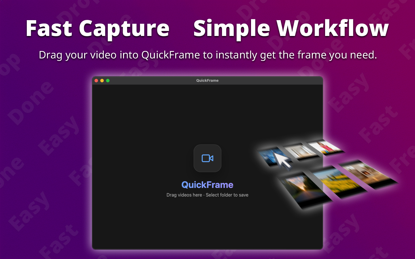 QuickFrame App Screenshot
